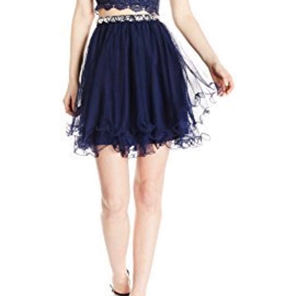 My Michelle Embellished Waist Mesh Mini Skirt 3